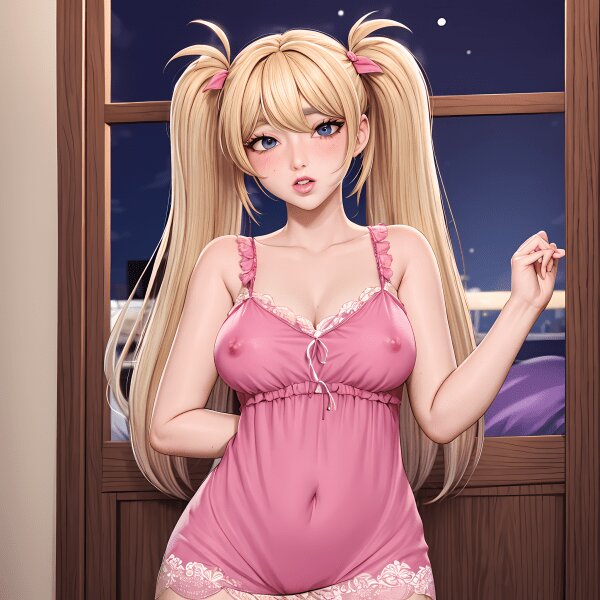 Blue-eyed Blonde's Intimate Gaze