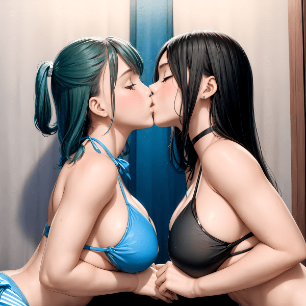 Intimate Moments of Two Beautiful Women