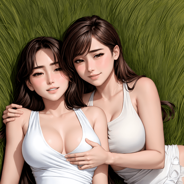 Two Beautiful Girls in Nature's Embrace